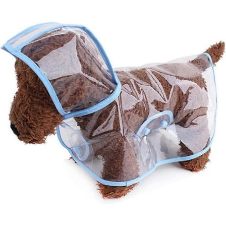 Let Hunderegnfrakke med Hætte Udendørsjakke Hundejakker til Små Hunde Jakker Transparent