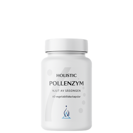 Holistic Pollenzym 60 kapslar, KORT DATUM