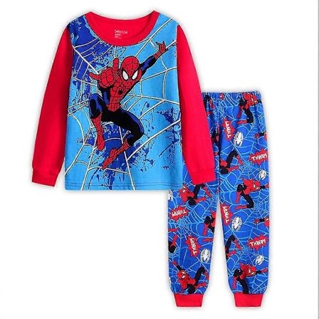 3-7 år Børn Spiderman Pyjamas Sæt Natkjole Nattøj Superhelt
