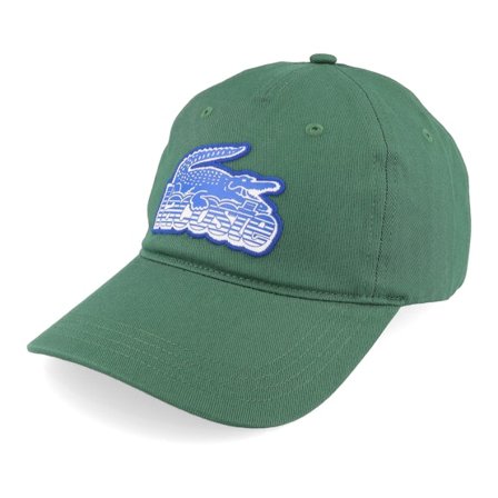 Lacoste - Green unconstructed Czapka Z Daszkiem - Organic Vert Green Dad Cap @ Hatstore