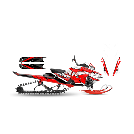 SweTown Dekalkit Flop-Red-White - Ski-Doo MXZ X 850 E-Tec 2017-2017