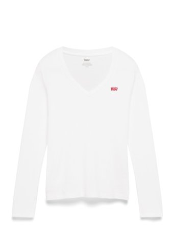 Levi's Essential Hm Ls Vneck White + - White - XS