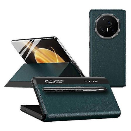 For Honor Magic V3 5G Etui Visningsvindue PU Læder Telefon Cover med Stylus