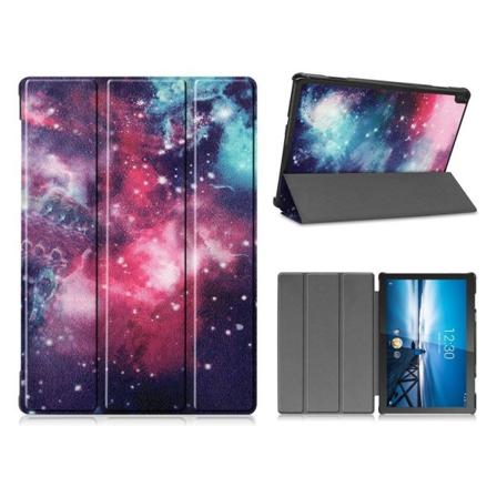 Lenovo Tab M10 FHD REL viileä kuvio nahkainen läppäkotelo - Tähtitaivas Multicolor
