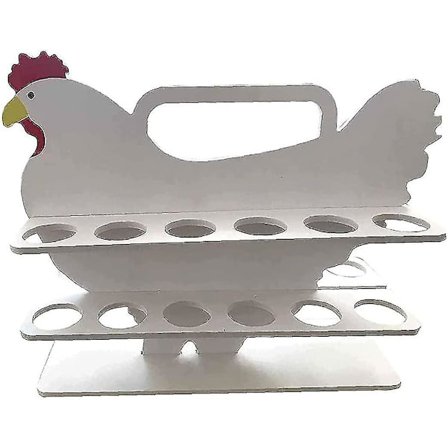 Tregg i tre for egg - Bærbar eggbeholder - Kjøkken eggbrett - Oppbevaring av egg - Oppbevaringsskap for egg