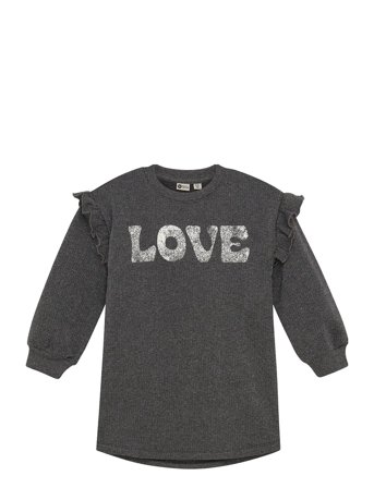 Sweatdress Longlseeve Print Grey Daily 7