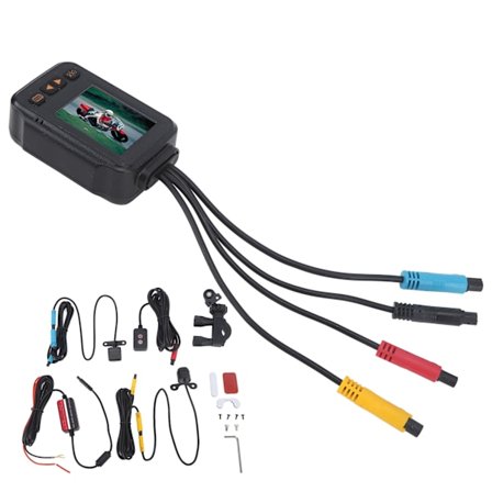 2in motorsykkel dashcam foran bak video kjøring opptaker loop opptak parkering overvåking vanntett actionkamera