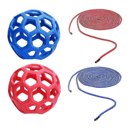 2 Pakker Hestegodbitball Hay Play Ball, Geit Hay Ball Hengende Fôringsleketøy For Sau Hest Geit Feede-Yvan