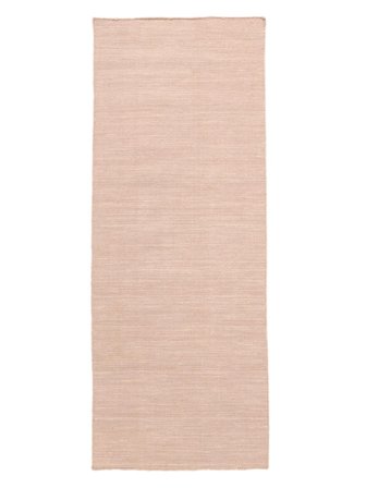 Einfarbig Klein Handloom Flat Teppich - Hellrosa 80X200 Wolle, Im Modernen Stil