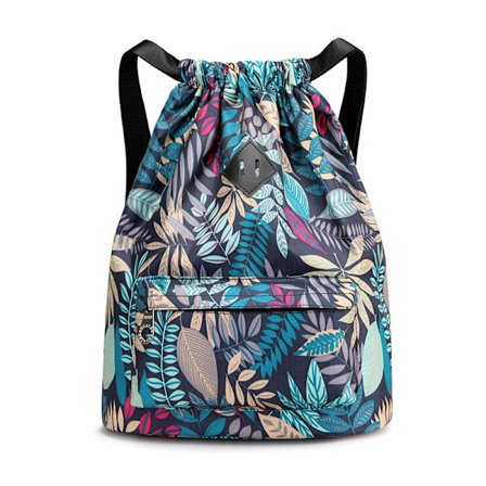 Snørebåndsrygsæk (blå), Unisex sportstaske til svømning/surfing