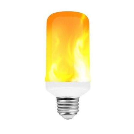 LED-lampa med flammeffekt, 9W E27-sockel, flimrande flamma