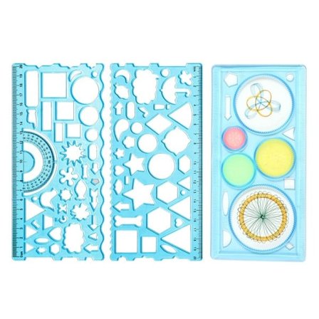 Multi Shaped Plastic Lineal Maling Tegning Skabelon Oval Geometrisk Skabelon Kurve Mønster