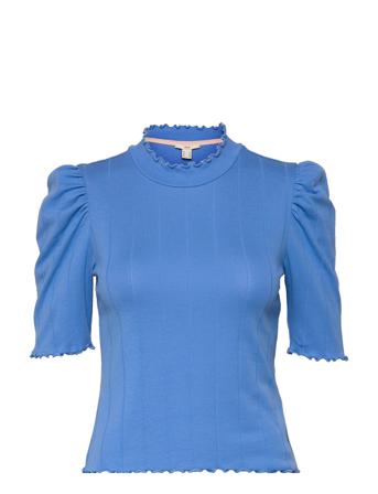 T-Shirts T-shirt Top Blå EDC By Esprit