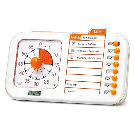 Visuell ADHD-timer för barn & vuxna med planeringsbräda, uppgiftstimer, sysslor och visuellt schema
