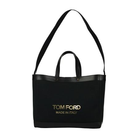 Tom Ford, Borsa Textured Canvas Small Zwart, Dames, Maat:ONE Size,Katoen