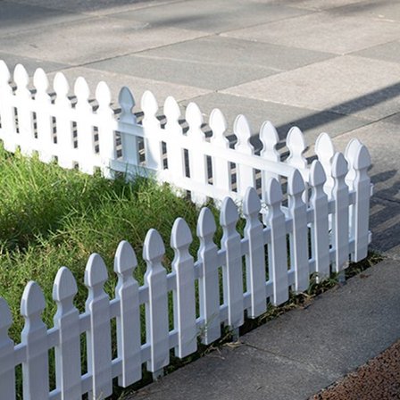 Lavt hegn til blomsterbed - Hvid