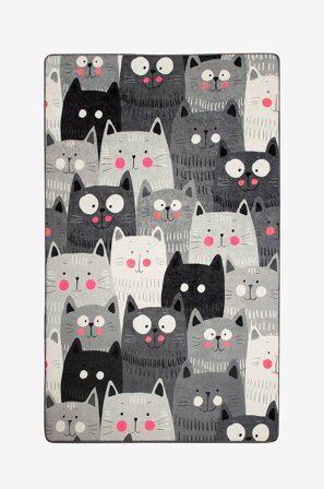 Conceptum Hypnose - Teppe Cats 2 - Flerfarget - Barnetepper - 140X190 - Fra Homeroom