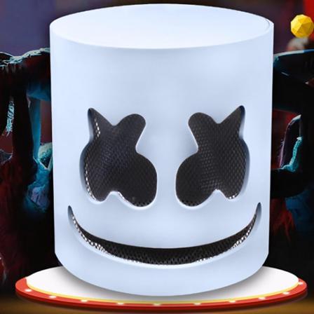 Halloween Dj Marshmallow Hodeplagg Helhodemasker Cosplay Fest Fancy Dress Rekvisitter Gaver