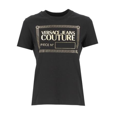 Versace Jeans Couture, T-Shirts Czarny, Kobieta, Rozmiar: L