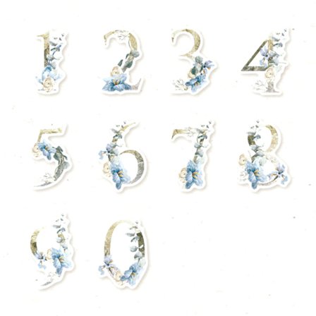 30 Blomstertalsdekaler Självhäftande Dekorativa för Album Anteckningsbok