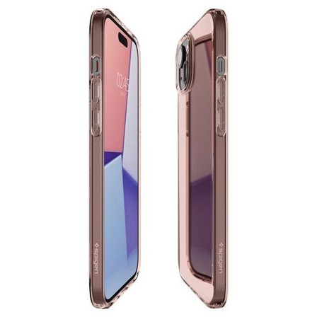 Spigen Crystal Flex iPhone 15 Plus-etui - lyserød/gennemsigtig