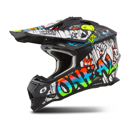 Casque Cross O'Neal 2SRS Rancid Noir/Multicolore M