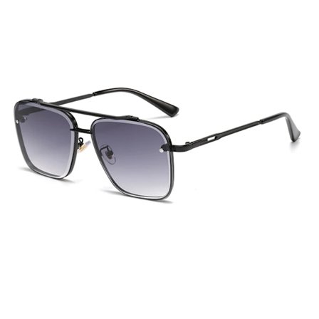 Nya Gradient Solglasögon för Män Mode Metall Stor Båge Solglasögon Märkesdesign Lyx Lunette De Soleil Homme UV400