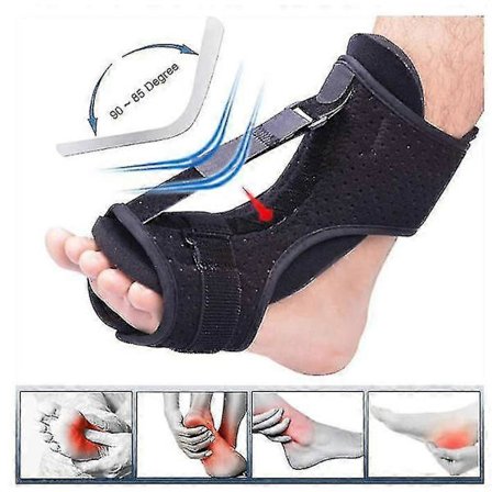 Justerbar Plantar Fasciit Nattskena Fotledsortos Stabiliseringsstöd SZRH A-F [DB]