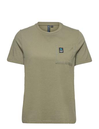 Runa Pocket Ss Tee W's T-shirt Top Grøn Klättermusen