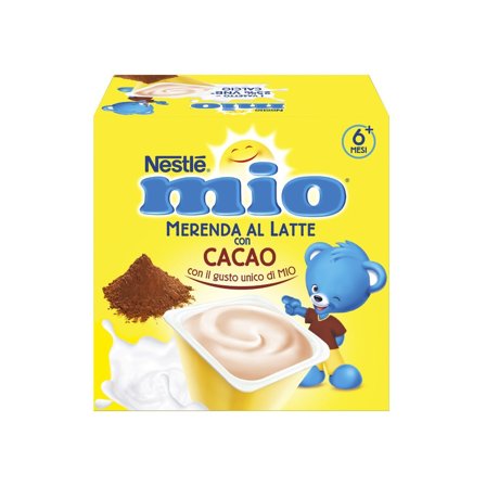 Nestlé Mio Merenda Al Latte Cacao 4 Vasetti da 100g