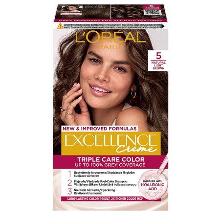 L'Oréal Paris Excellence Creme 5 Lysebrun, Hår, Hårfarve, Permanent Hårfarve