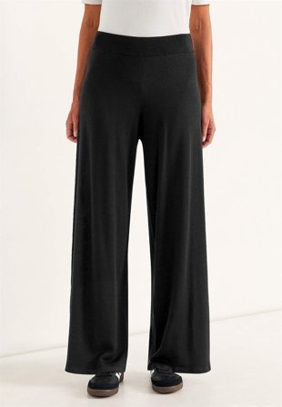 Cellbes of Sweden - Bukser Premium i ekstrafin merinould i sort til damer i størrelse 54/56