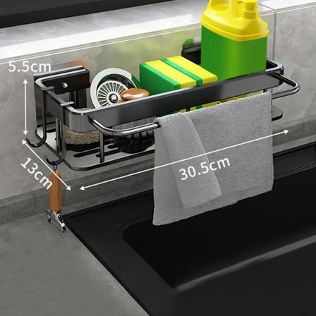 Diskbänkshållare Diskbänk Avloppsställ SVART MED STÅNG SVART MED STÅNG