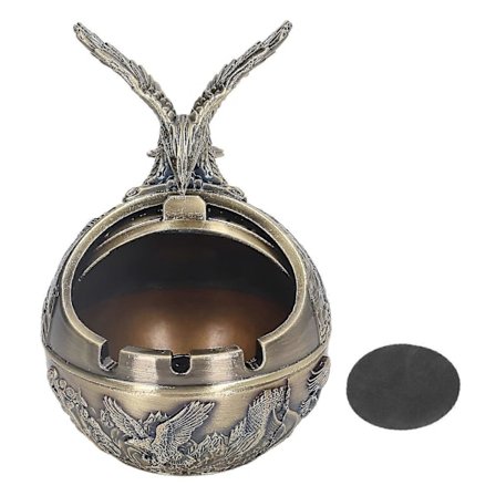 Eagle Askkopp Med Lock Halkskydd Cylindrisk 3 Fästspår Vindtät Askkopp Retro Askkopp För Kontor Restaurang