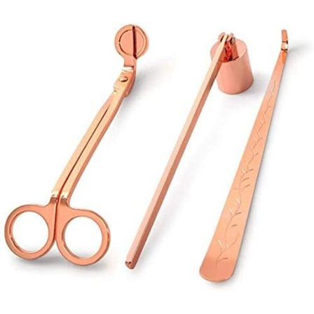 Lyssett med Lyslukker, Lysaks, Lyskrok, Aromaterapi, Rose Gold