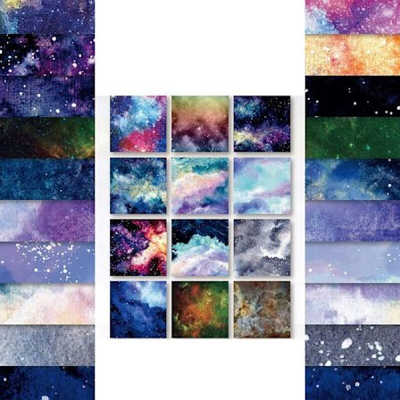 Albumpapper, 24 ark blandat färgat papper, 6 tum x 6 tum A