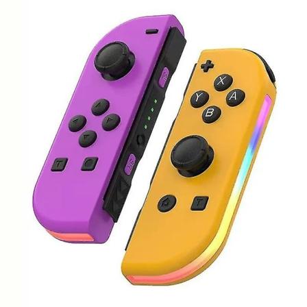 Trådløs kontroller kompatibel med Nintendo Switch, Oled, Lite Gamepad Joystick (l/r) erstatning med Rgb Høyre - Purple Orange