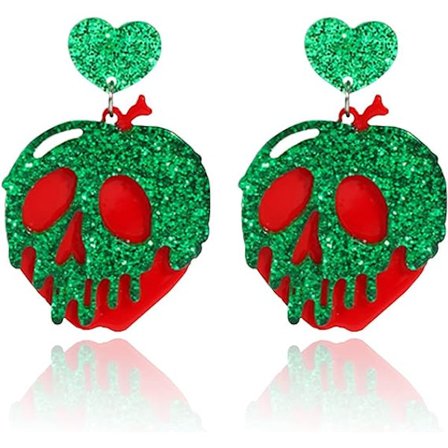 Unika Halloween-akrylörhängen i form av pumpa - Hypoallergen dödskalle