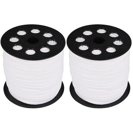3 Rullar 2,6 mm Konstläder Snören DIY Stickning Smycken Tillbehör Konstmocka Pärlstråd För DIY 2 Rolls 9X9X8.5CM