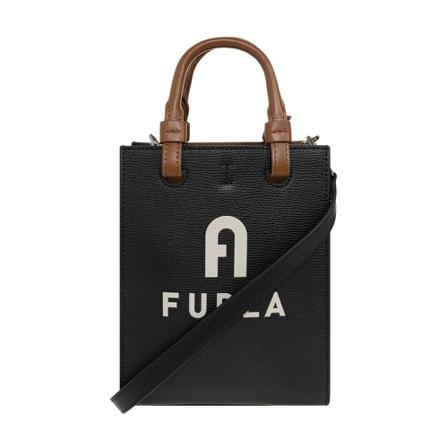 Furla Varsity Style Mini shoulder Tas , Zwart , Dames , Maat: ONE Size Handtassen