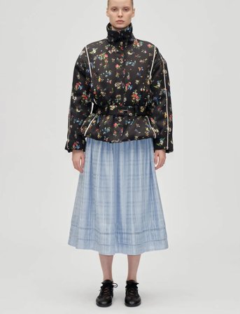 STINE GOYA 2407 Satin Ruffle, Cinched Aviator - Black - XL