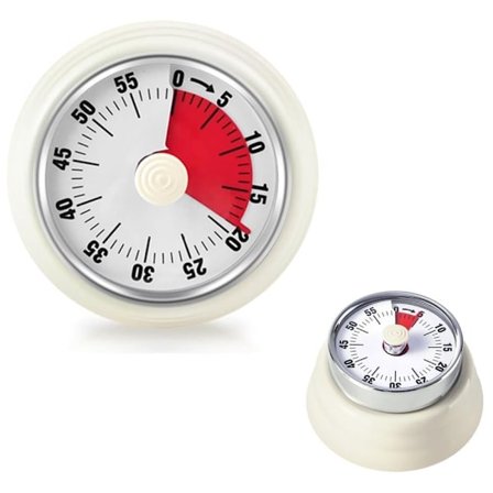 Visuel Køkkenur – 60 Minutters Nedtælling, Magnetisk, Batterifri Timer til Madlavning & Bagning