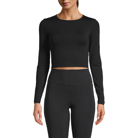 Casall Sportswear Crop Long Sleeve, Black