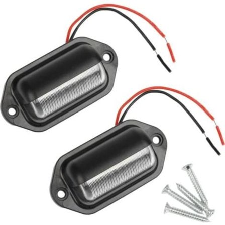 2 stk. LED-nummerpladelys, vandtætte 6 LED-baglygter til nummerplade til 12V/24V lastbil, varevogn, trailer, bil, campingvogn
