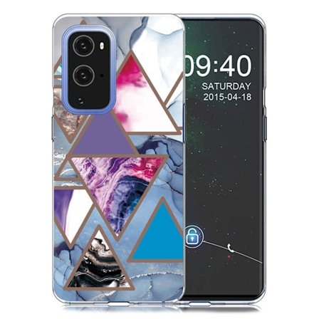 Marble design OnePlus 9 Pro cover - Trekantsmønstre I Marmor
