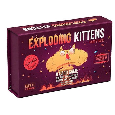Exploding Kittens Party Pack - Exploding Kittens - Korttipeli Aikuisille, Teineille ja Lapsille - Hauska Perhepeli