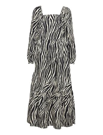 Yaszebrilla Ls Ankle Dress Ma Black YAS