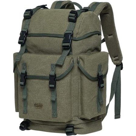 Vintage Jakt Vandring Sling Bag för Män Kvinnor 23.1L Canvas Grön