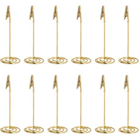 12 stk. Bordkort Holder Memo Holder Klip Foto Holder Bordnummer Holder