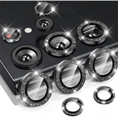 Glitter Kameraskärmskydd För Samsung Galaxy S25 Edge S24 S23 Ultra Plus Bakre Linsring Högkvalitativ Skyddsfilm